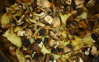 Молодая картошка с грибами в духовке рецепт с фото