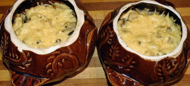 Жульен с грибами и курицей в горшочках – рецепт с фото
