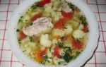 Овощной суп с цветной капустой фото-рецепт