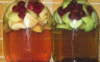 Компот из вишни и яблок на зиму, рецепт с фото
