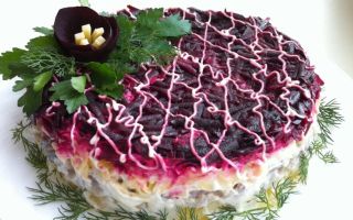 Праздничный слоеный салат на новый год. скумбрия под шубой рецепт с фото