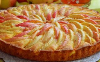Пирог с яблоками на сметане, рецепт с фото