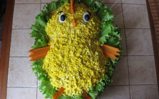 Новогодний салат «цыпленок» рецепт с фото