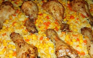 Куриные ножки с рисом в духовке рецепт с фото