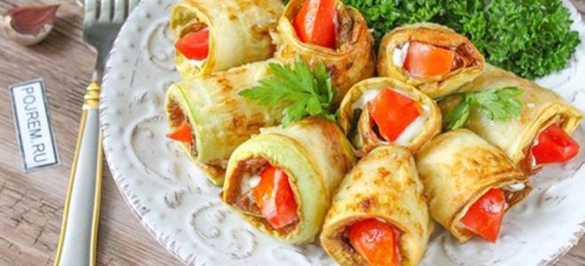 Закуска из кабачков «тещин язык», рецепт с фото