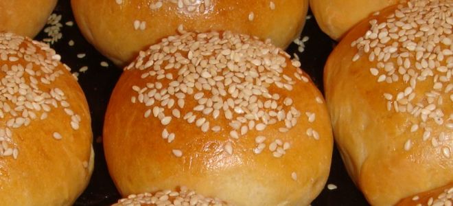 Булочки с кунжутом, вкусный рецепт с фото