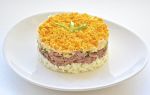 Салат «мимоза» с сыром и консервой – классический рецепт с фото