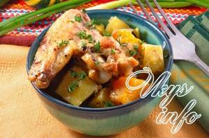 Курица с тыквой и картошкой в духовке: рецепт приготовления с фото0